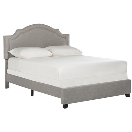 Safavieh Theron Full Size Bed- Espresso- Grey - 54.3 x 58.5 x 83.8 in. FOX6211C-F